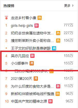 「小G娜事件」登上热搜榜。 （图／翻摄自微博）