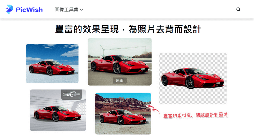 PicWish 線上圖像工具集，免費照片去背、移除水印